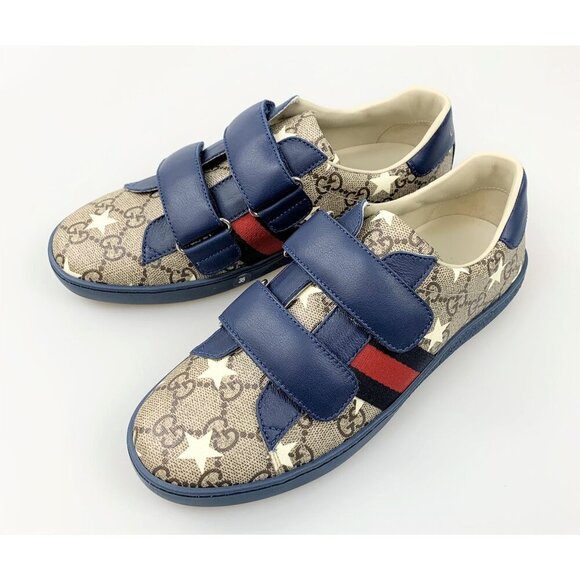 NIB Gucci Ace Gg Supreme Stars Sneakers Size 35 - Picture 4 of 11